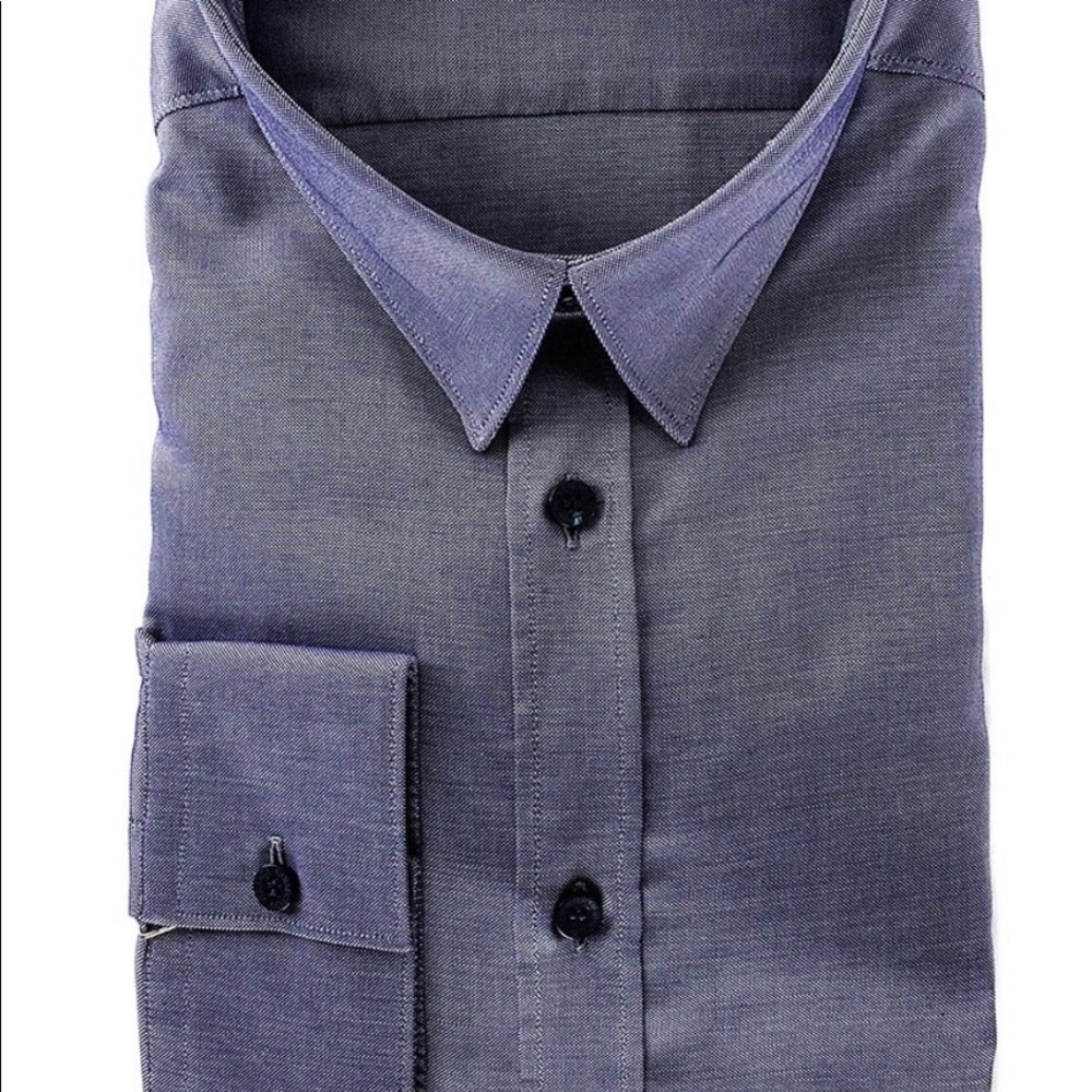 NIB Versace Dark Denim Blue Dress Shirt $295 - Picture 1 of 7